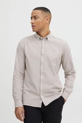 Produktbild von CASUAL FRIDAY Anton oxford shirt Herren Freizeithemd Hemd Button-Down-Kragen Logo Stickerei Hochwertige dünne Baumwoll-Qualität abgerundeter Saum