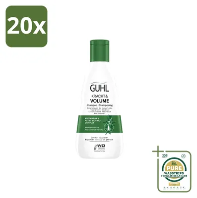 Productafbeelding van 20 x Guhl Shampoo voor Kracht en Volume - 250 ml - Voorraadverpakking - 20 stuks