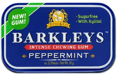 Produktbild von Barkleys Intense Chewing Gum Peppermint zuckerfrei 30g