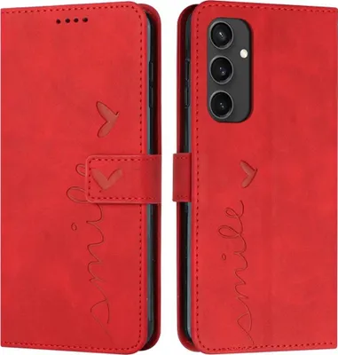Produktbild von Samsung Galaxy S24 FE Hülle - Coverup Smile Klapphülle - Rot
