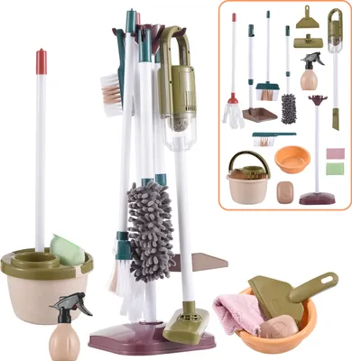 Produktbild von kinder-Reinigungsset, Kinderspielzeug-Reinigungsset, Reinigungsspielzeug-Set für Kinder, Reinigungsset für Kleinkinder, Reinigungsspielzeug-Spielset, Reinigungsspielzeug-Geschenk für Kleinkinder, Kinder-Haushaltsset, Reinigungsspielzeug für Kinder
