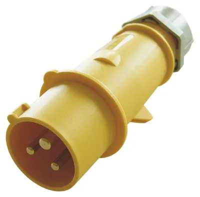 Produktbild von Mennekes CEE, 3-pol , Kunststoff-, Schraubkontakt-Kabelstecker, vernickelte(r) Kontakt(e), gerade, max. 2,5 mm², gelb