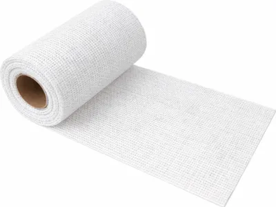 Produktbild von G.schmückt Tischläufer Leinenoptik, Tischband auf Rolle zuschneidbar, Festliche Tischdeko für Hochzeit, Kommunion & Geburtstag Weiß 10m x 15cm