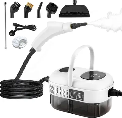 Produktbild von Dampfreiniger, 2500 W Handdampfreiniger zum Entfernen von Schmutz und Fett, tragbarer Dampfdruck mit 3 Bürstenköpfen für Küchenmöbel, Badezimmer, Auto