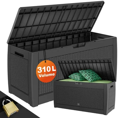 Image de CASARIA Coffre de Rangement Anthracite 310L