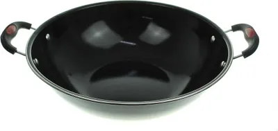 Zdjęcie produktu dla wok czarny z uszami 37x30x9 cm BLS-146