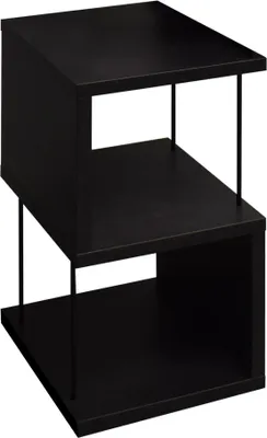 Produktbild von Standregal Beistellregal Raumteiler Bücherregal Holzregal Regal "Drum III" Schwarzstahl