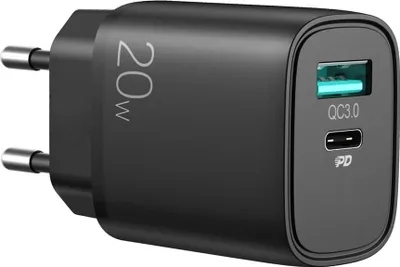 Immagine prodotto di Caricabatterie rapido SiGN USB e USB-C, PD e QC3.0, 3,5 A, 20 W - Nero
