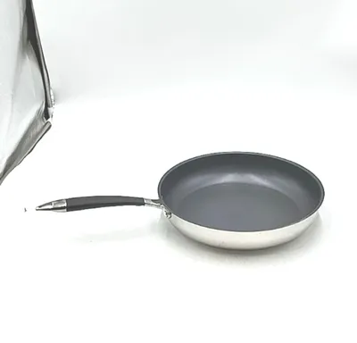Produktbild von AmazonBasics KA14005, Rund, Allzweckpfanne, Schwarz, Edelstahl, 175 °C, Edelstahl, Keramik, Gas, Induktion