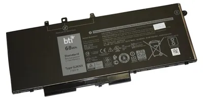 Produktbild von BTI GJKNX-, 8560 mAh, 65 Wh, Lithium Polymer (LiPo), 7,6 V, Schwarz, 1 Stück(e)