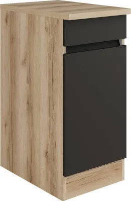 Produktbild von Küchen Unterschrank mit Arbeitsplatte Noah U406-0+ in anthrazit 40 cm breit