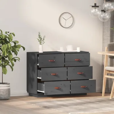 Obrázek produktu pro vidaXL Příborník Grey 100x40x75 cm Masivní borovicové dřevo