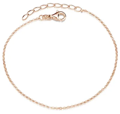 Produktbild von MATERIA by Matthias Wagner Rosegold Armkettchen - Damen Armband Silber 925 rosé vergoldet 18-21cm verstellbarSA-124-Rose