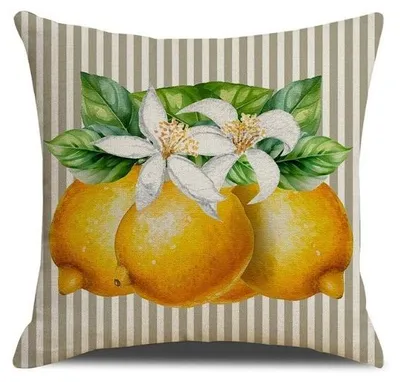 Produktbild von Kissenbezug LEMON BLOOM 45x45 cm, beige