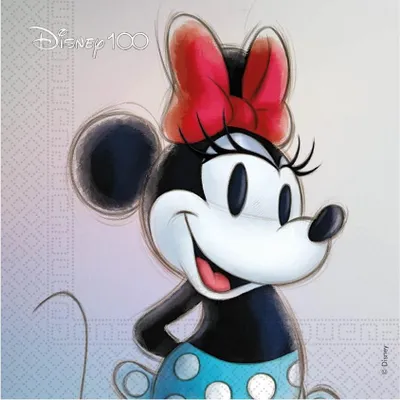 Produktbild von Disney Servietten 100 MINNIE MOUSE 33x33cm 20St.