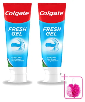 Productafbeelding van 2 x Colgate Blue Fresh Gel tandpasta - 75 ml - Voordeelverpakking - 2 stuks