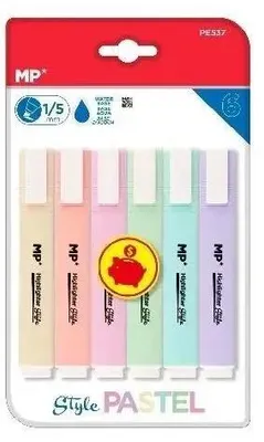 Immagine prodotto di Evidenziatore pastello 6 pezzi
