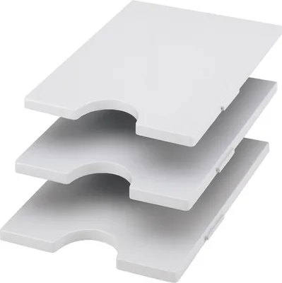 Produktbild von styro Tablare für Ablagesystem styrorac waagerecht grau 3 Stück