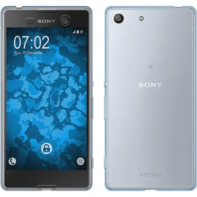 Produktbild von PhoneNatic Case kompatibel mit Sony Xperia M5 - hellblau Silikon Hülle 360° Fullbody Cover