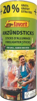 Immagine prodotto di Favorit Anzündestiks Naturholz; Praktische Anzünder aus Echtholz und Wachs - 100