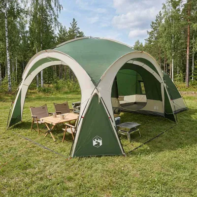 Produktbild von Möbel Seitenzelt mit Dach Grün 410 x 410 x 250 cm Polyester und Stahl - Campingzelte CC1099