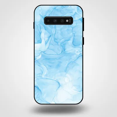 Produktbild von Smartphonica Telefon Fall für Samsung Galaxy S10 Plus mit Marmor Druck - TPU zurück Abdeckung Fall Marmor Design - Hellblau