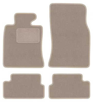 Image de Tapis de sol en moquette pour Mini Cooper II R57 2006-2013 (cabriolet) – jeu 4 pièces, beiges, sur mesure – Wielganizator LUX