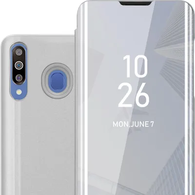 Immagine prodotto di Cadorabo custodia per telefono cellulare per Samsung Galaxy M30 / A40s in argento copertura posteriore copertura protettiva custodia a libro