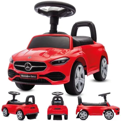 Image de Toboggan avec poussoir et musique dès 1 an voiture bébé voiture bébé Mercedes Classe C rouge