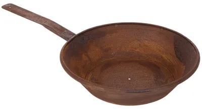 Produktbild von Pflanzschale Rost-Optik Pfanne mit Griff, Metall Übertopf, Vintage Deko Ø31cm