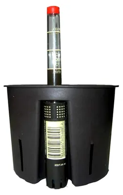 Produktbild von Set 3 teilig für Hydrokultur Blumentopf Flori Ø 16 Weiss + Kulturtopf + Wasserstandsanzeiger