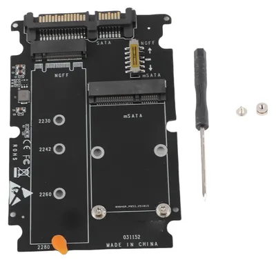 Imagen del producto de Tarjeta adaptadora SATA, placa de circuito impreso (PCB) mini, instalación sencilla, compatible con MSATA para Windows 98