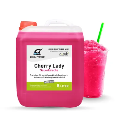 Produktbild von Slush-Sirup Eis Cherry Lady (Kirsche) | Konzentrat Azofrei | 5 Liter direkt vom Hersteller –