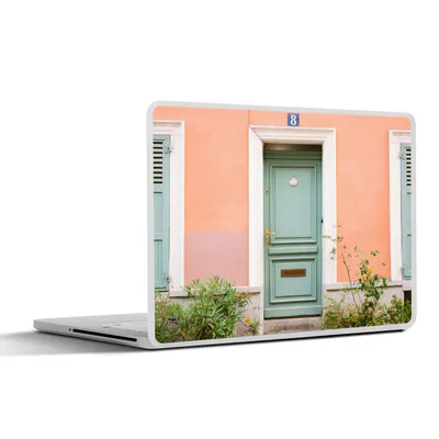 Produktbild von MuchoWow® Laptop Aufkleber Sticker Cover Paris - Tür - Pastell - Architektur 40x30 cm - Laptop Dekoration - Selbstklebend