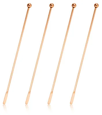 Immagine prodotto di Omgoods - Set di 4 agitatori per cocktail in acciaio inossidabile, ideali per bevande