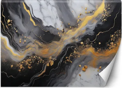 Produktbild von Vlies fototapete Abstrakt Marmor Gold Schwarz 250x175 cm Feeby Schwarz inkl. Kleber einfache Montage