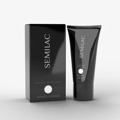 Produktbild von SEMILAC Elastisches Acryl-Nagelgel Double Flex - Weiße Creme 30g