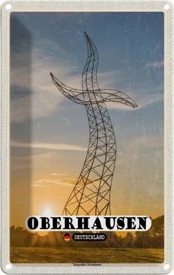 Image de vianmo Plaque en tôle 18x12 cm Oberhausen Tanzender Strommast