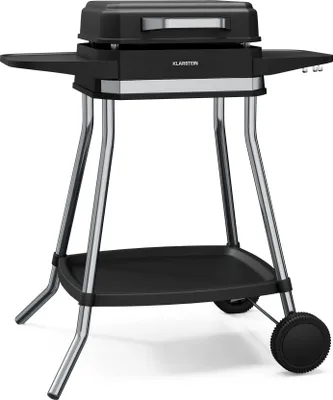 Obrázek produktu pro Klarstein Gatsby elektrický gril 3050 W - vnitřní a vnější, koncept EasyGrill bez kouře, nepřilnavá grilovací deska, do 240 °C, stojan s bočními stolky
