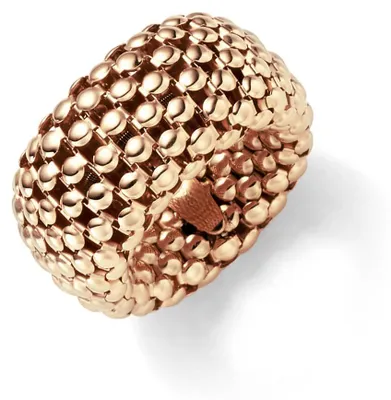 Produktbild von Breiter Himbeer Ring Damenring elastisch aus 585 Gold Rotgold stretch flexibel Innenumfang 58mm Ø18.5mm