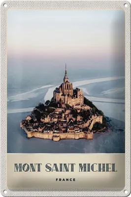 Produktbild von Blechschild Reise 20x30cm Moint Saint Michel Frankreich Stadt