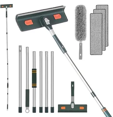 Produktbild von Uitrekbare raamwisser set met lange staalstang