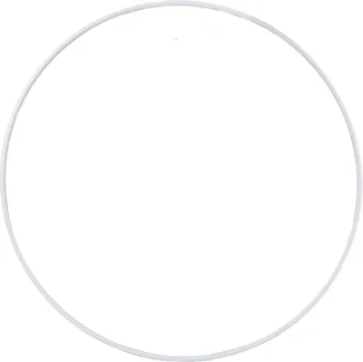 A white metal ring on a white background.