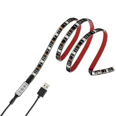Produktbild von Hama 00012344, Universalstreifenleuchte, Ambiente, Drinnen, Schwarz, Rot, Multi, 12 Glühbirne(n)