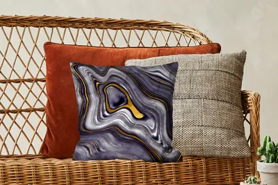 Produktbild von MuchoWow® Zierkissen Sofakissen Wohnzimmer Dekokissen 40x40 cm Steine - Achat - Geode - Marmor - Foto Kissen - Schlafzimmer Dekoration