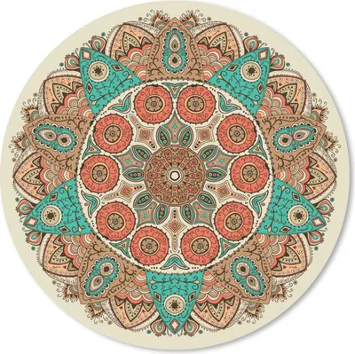 Produktbild von MuchoWow® Mauspad Mousepad Mandala - Muster - Pfau 50x50 cm - Mousepads - Maus Mat - Pad - Mausunterlage - Vinyl