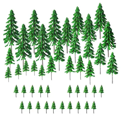 Productafbeelding van Modelbomen - 45 stuks - Kunststof - 5 tot 15 cm