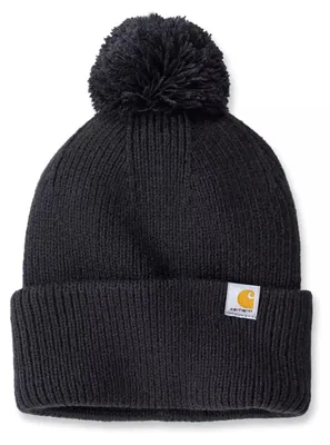 Immagine prodotto di Carhartt 106003 Carhartt Knit Pom-Pom Cuffed Logo Beanie Nero OS
