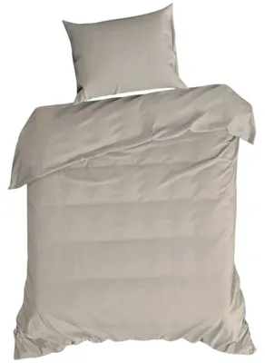 Image de EUROFIRANY | Parure de lit - Taie d'oreiller - 140 x 200 cm - beige - Parure de couette - 100 % coton