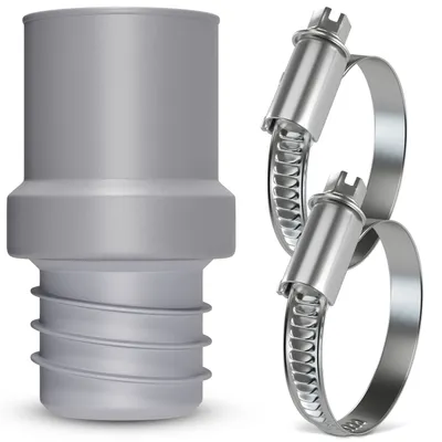 Produktbild von Schlauchschellen 2x 20-32mmØ+Ablaufschlauch Endstück 22mmØ Abflussadapter für Waschmaschine